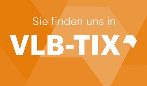 VLB-TIX Siegel mit dem Slogan "Sie finden uns in VLB-TIX".