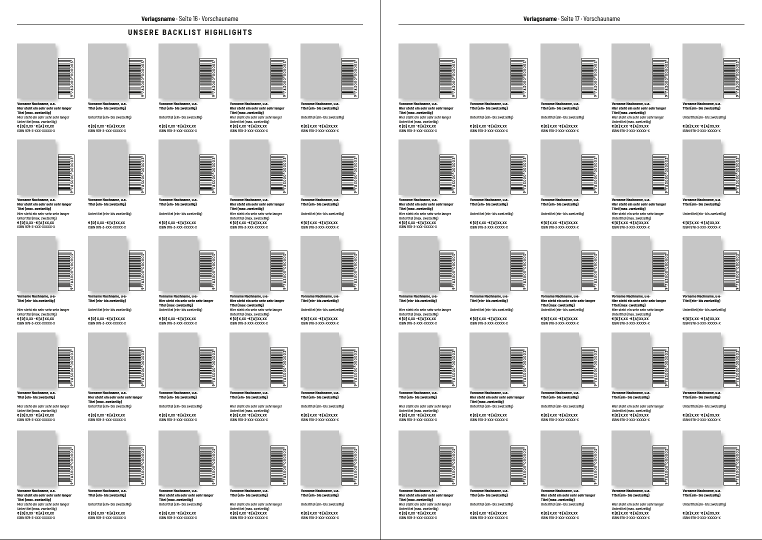 Backlist Template