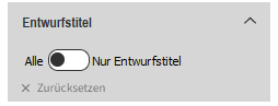 Filter Entwurfstitel