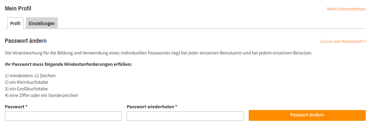 Passwort ändern