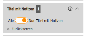 Notizen Filter