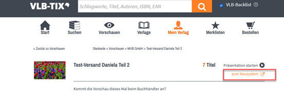 Screenshot des Switsch-Button für den Wechsel zwischen Bestands- und Neusystem hervorgehoben durch einen roten Kasten.