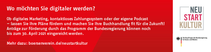 Eine Aktion zur Neustart Kultur des Börsenvereins mit der Überschrift "Wo möchten Sie digitaler sein?".