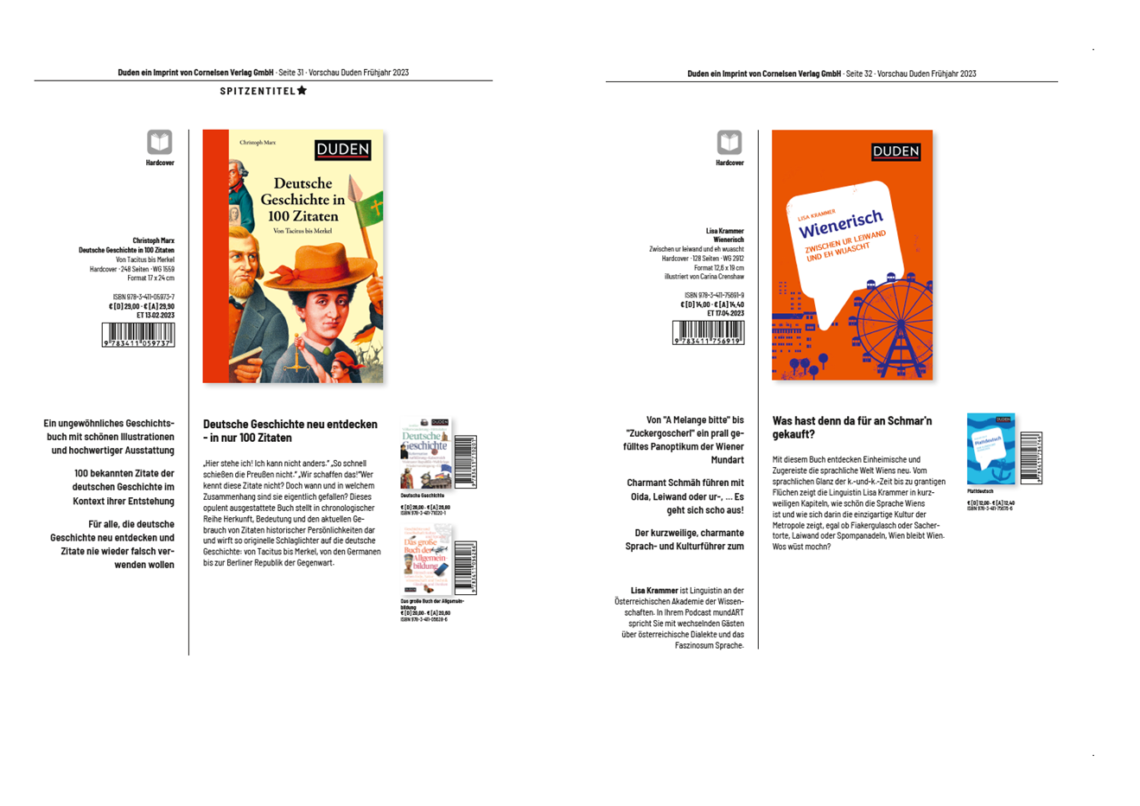 Das Standardtemplate beim Bezahlfeature Web to Print von VLB-TIX.