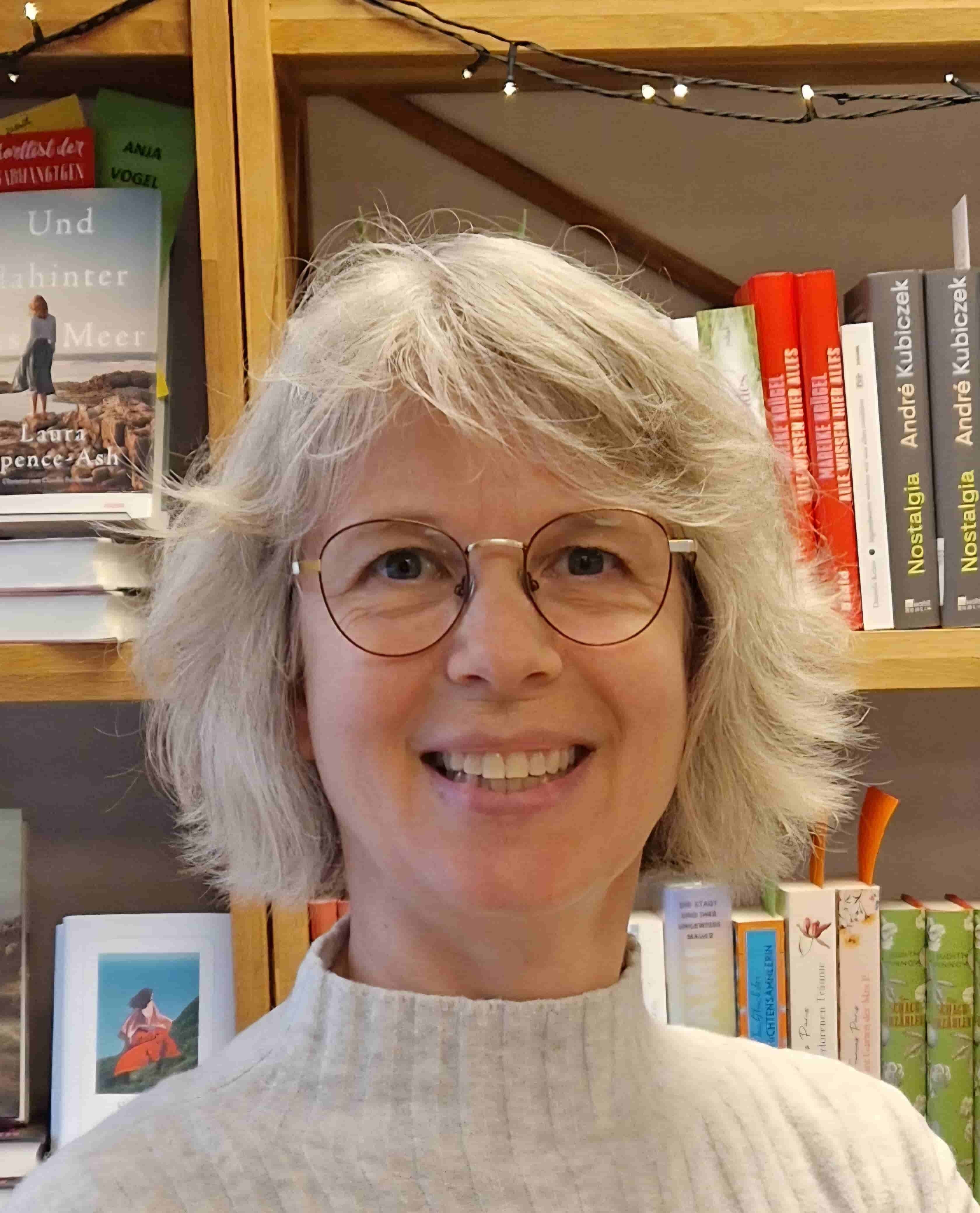 Buchhändlerin Anja Vogel im Porträt.